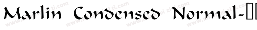 Marlin Condensed Normal字体转换